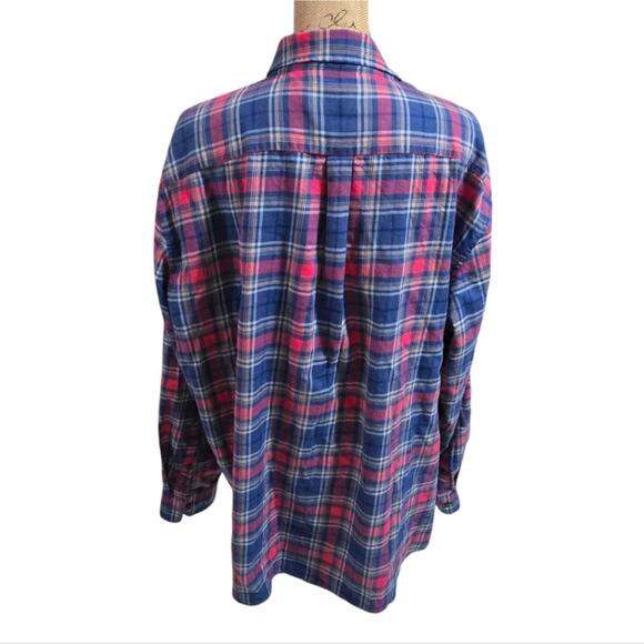 Vineyard Vines Pink and Blue Plaid Flannel Men's Button Down Shirt Size XXL - Picture 3 of 8